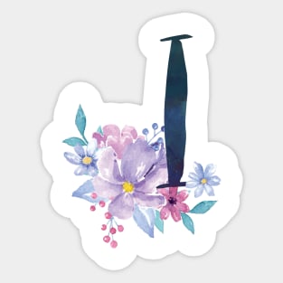 Floral Monogram I Pretty Lilac Bouquet Sticker